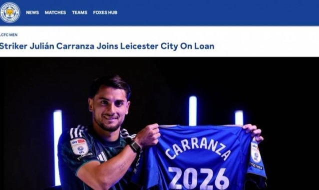 官方：阿根廷前锋卡兰萨从费耶诺德租借到莱斯特城，为期一个赛季